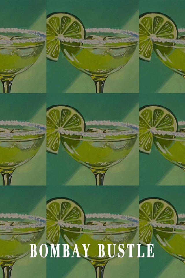 Gateway of India gin and limoncello cocktail served at Bombay Bustle in Mayfair.