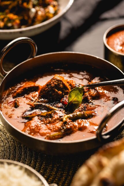 Tandoor chicken and hearty curry dish served on New Year's Eve at Bombay Bustle restaurant.