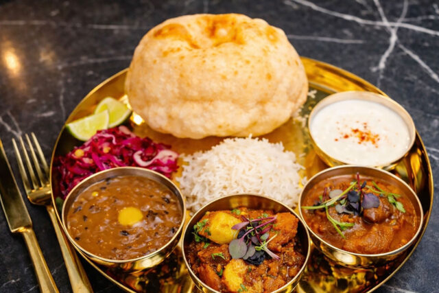 Set lunch menu Blackheath restaurant Indian Thali dishes
