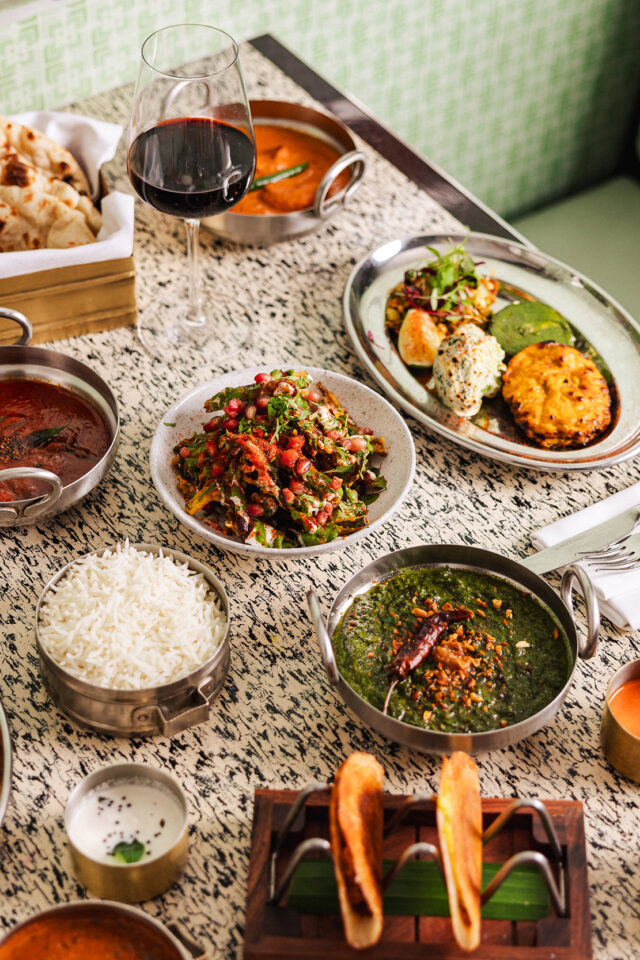 A Feast for Mum Mother's Day family dining celebration table at Bombay Bustle London.